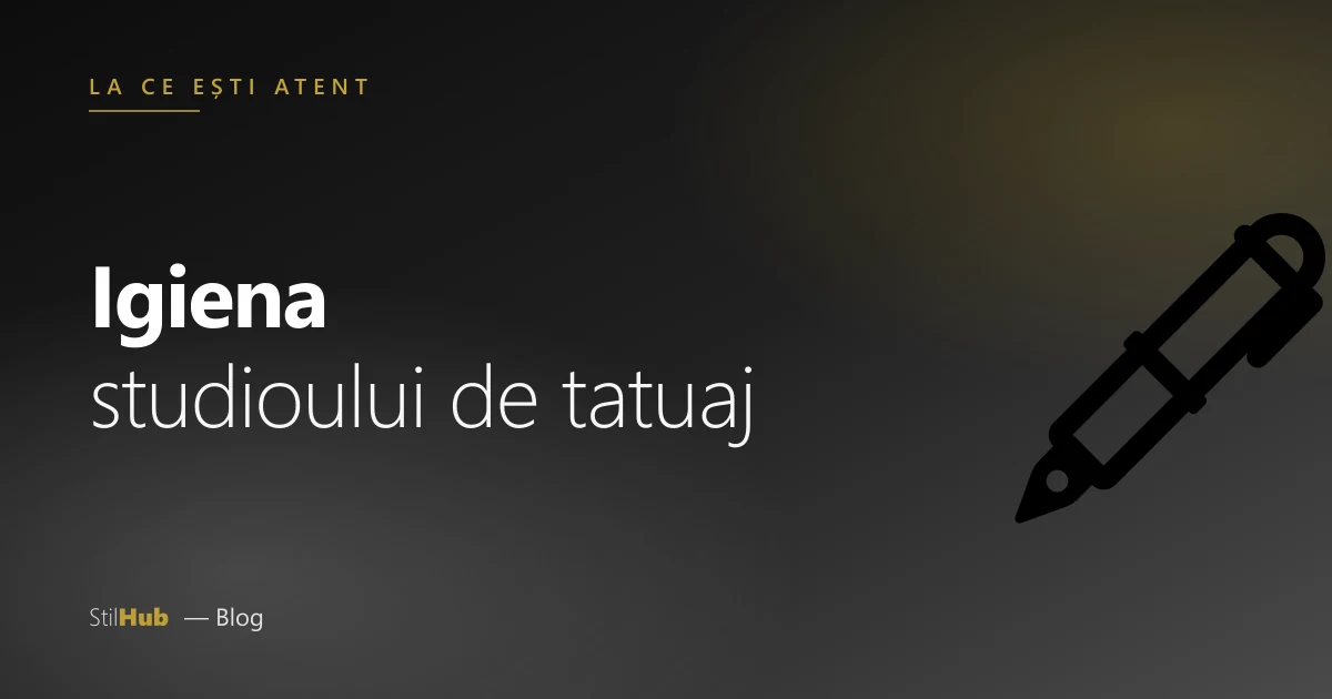 Igiena studioului de tatuaj