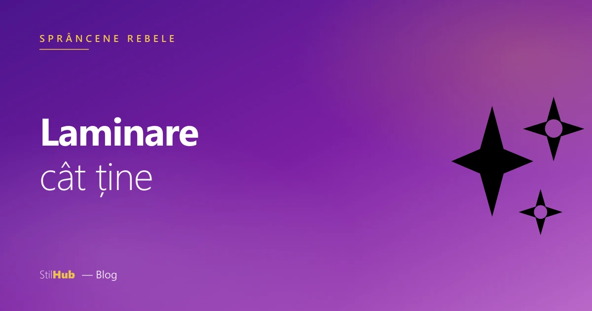 Laminare sprâncene: ghid