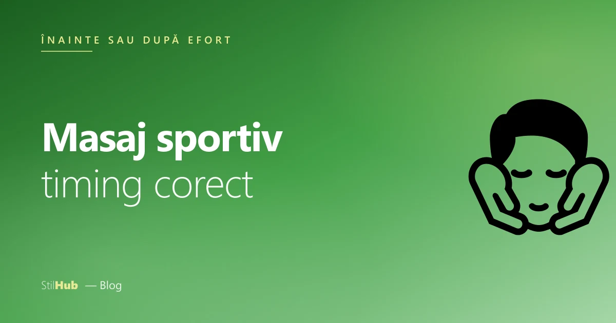 Masaj sportiv: înainte sau după