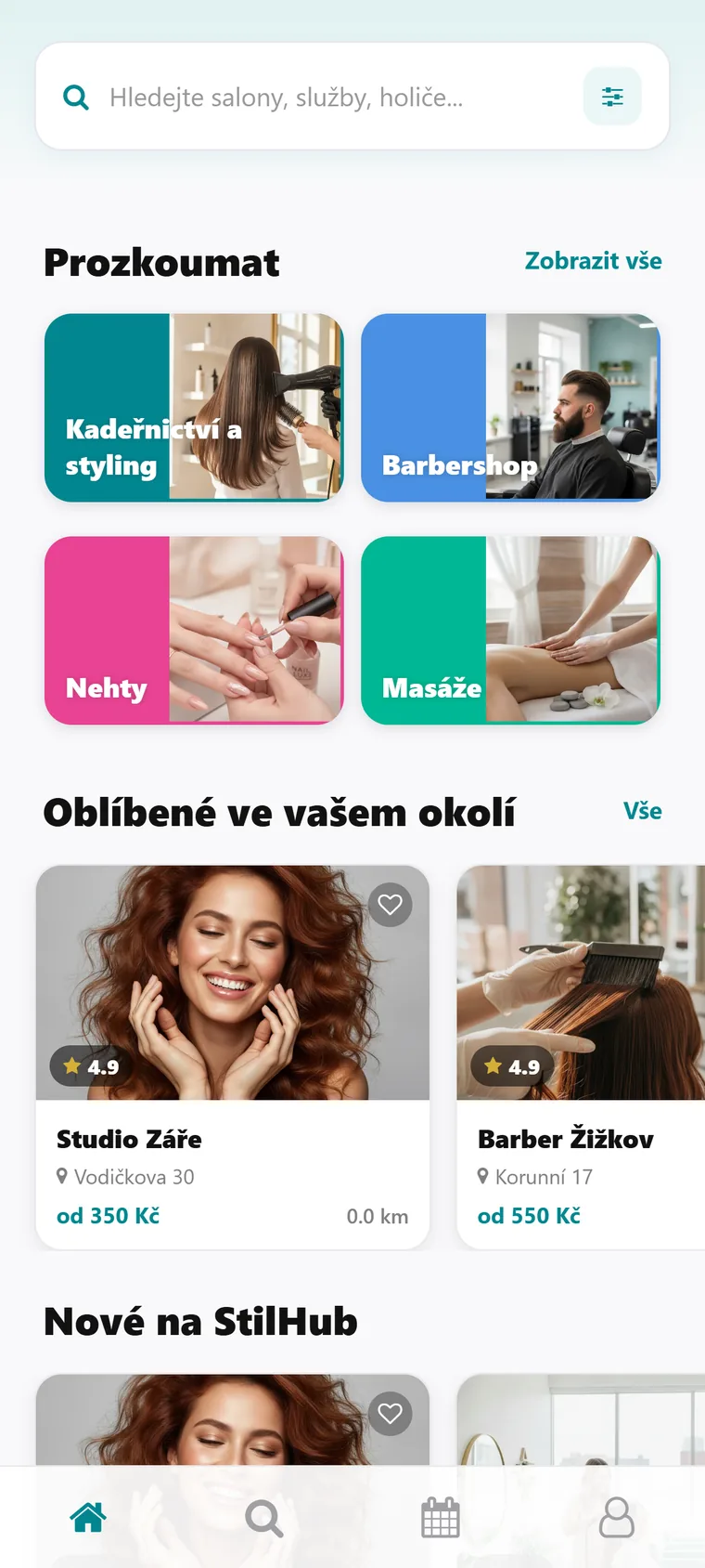 Aplikace StilHub, rezervace v salonech