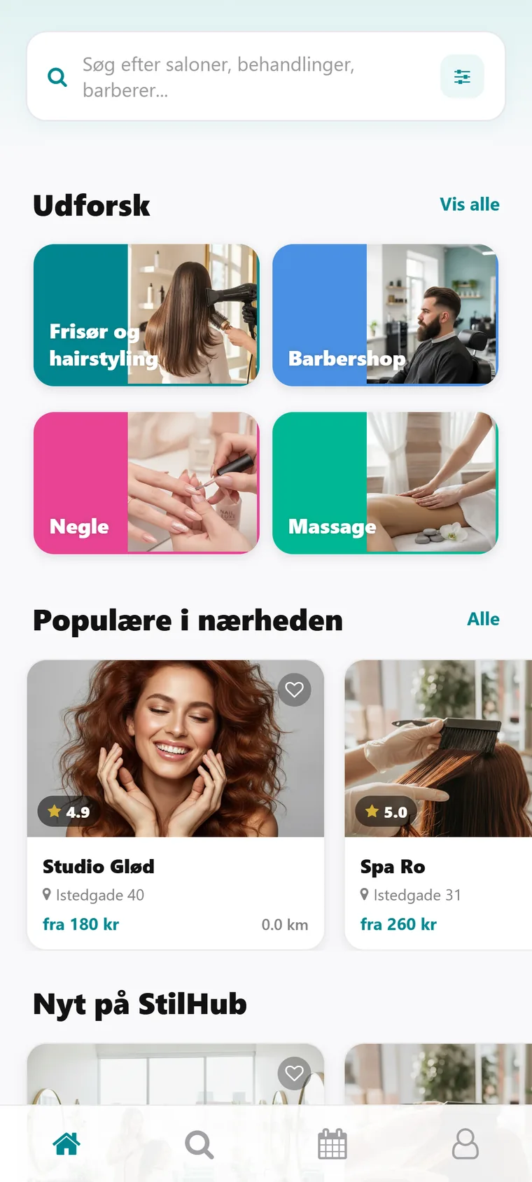 StilHub-appen, bookinger hos saloner