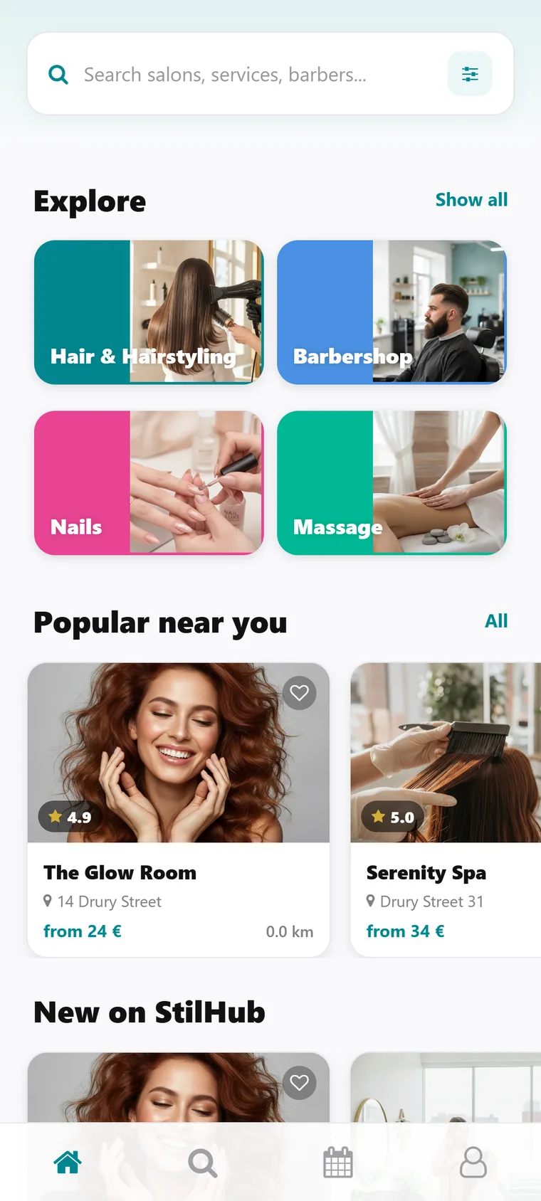 Aplikacija StilHub, zakazivanje termina u salonima