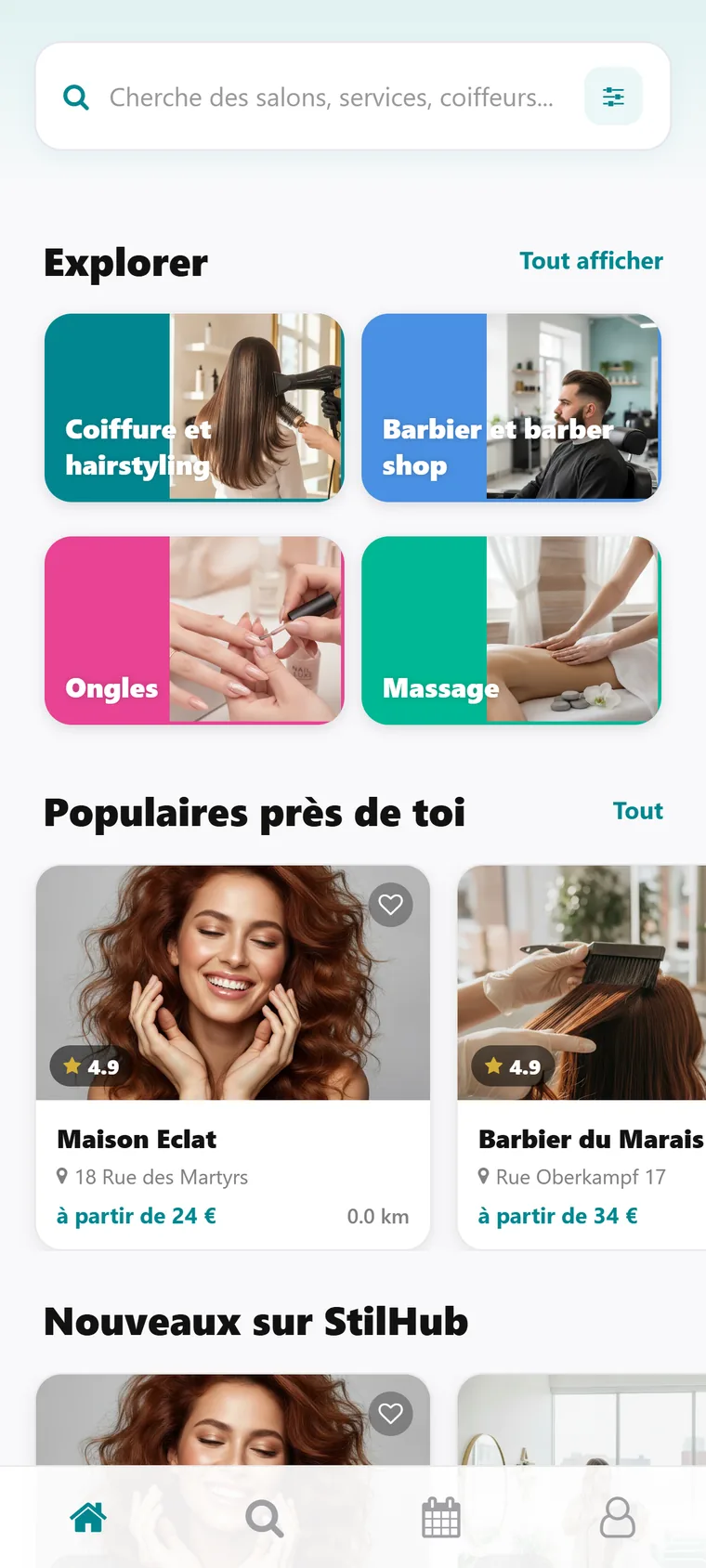 L'application StilHub, rendez-vous en salon