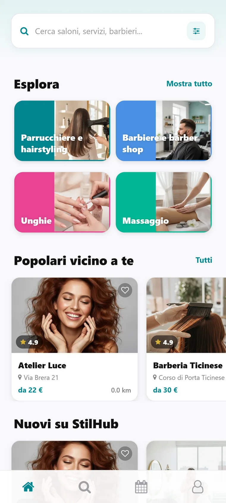 L'app StilHub, prenotazioni nei saloni