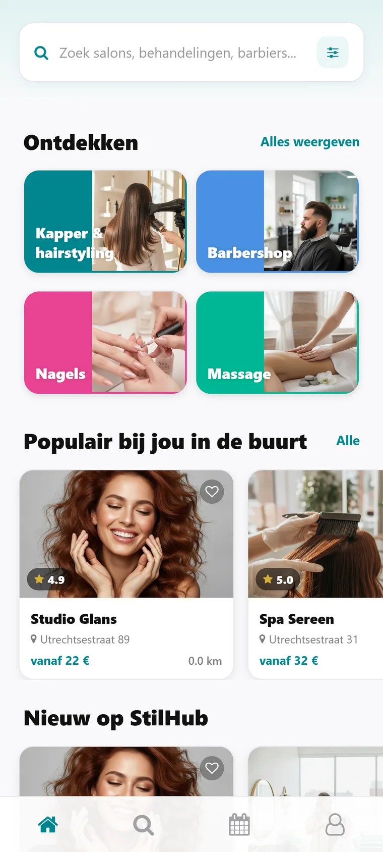 StilHub app, afspraken bij salons