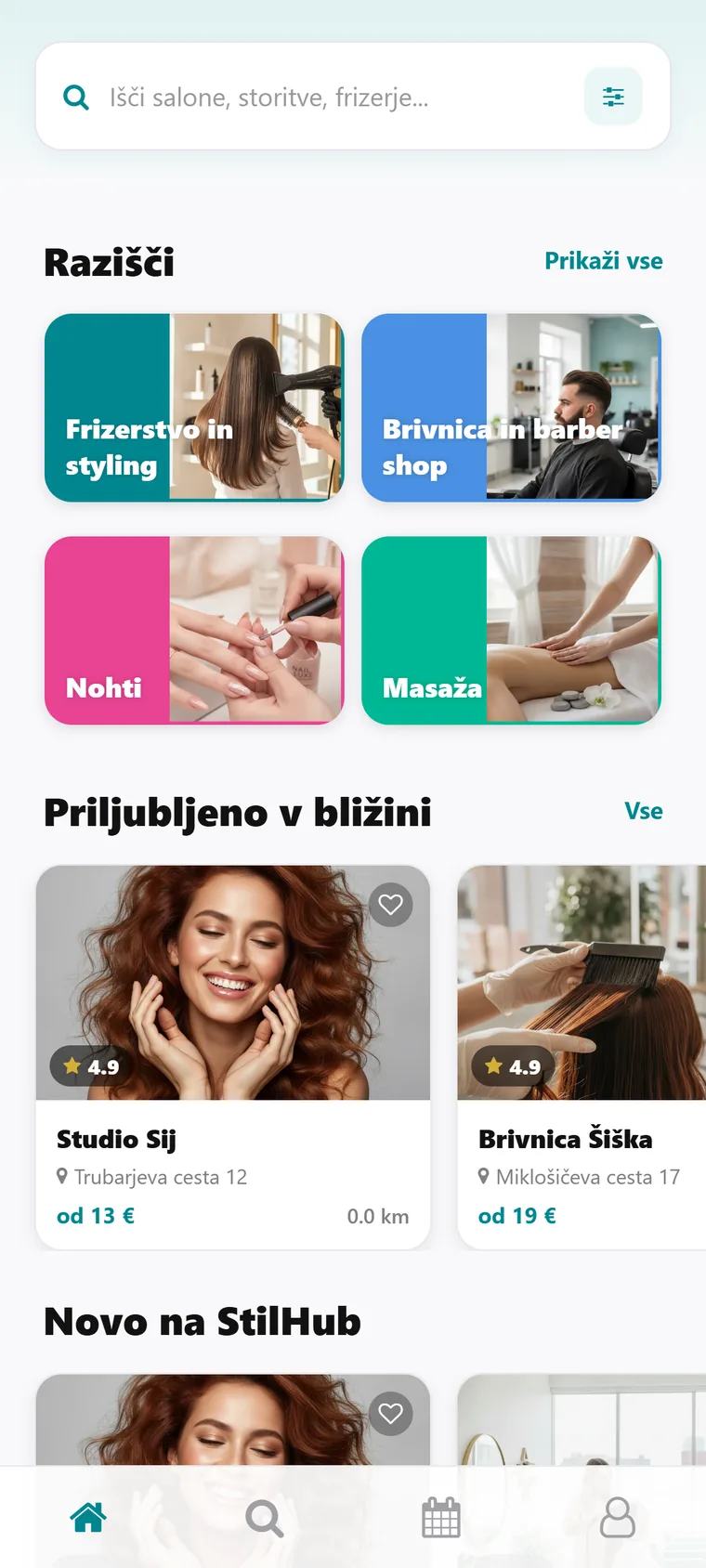 Aplikacija StilHub, naročila v salonih